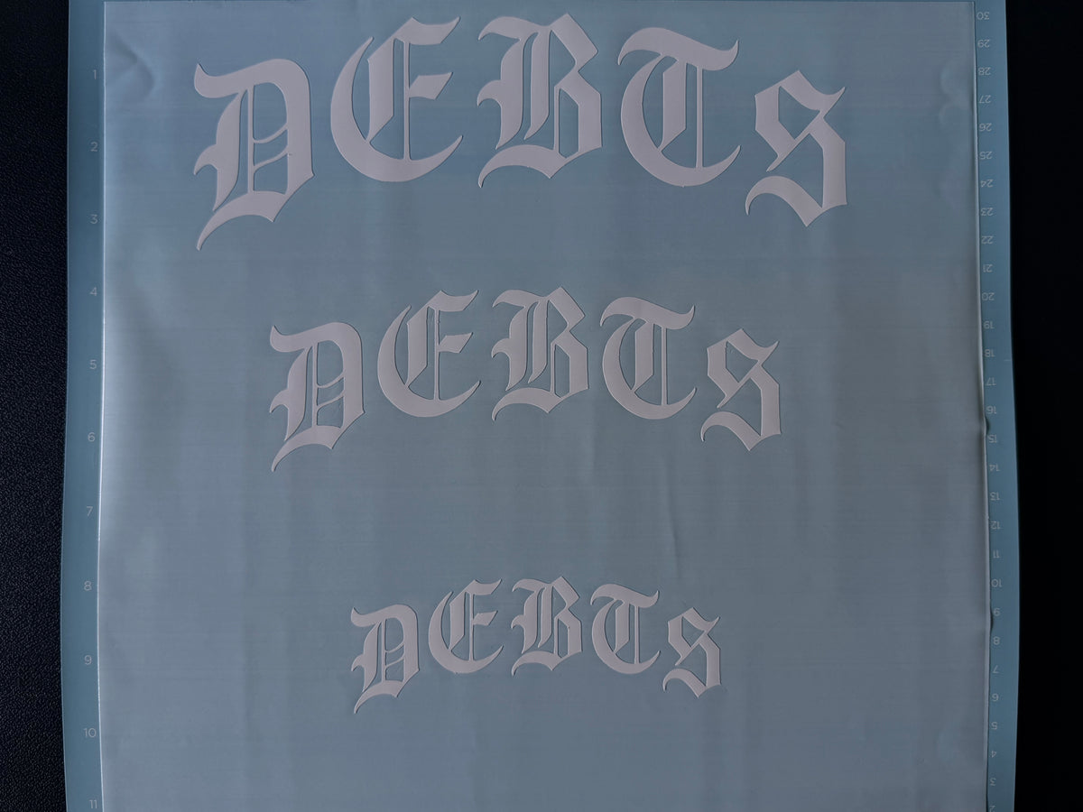 DEBTS Stickers